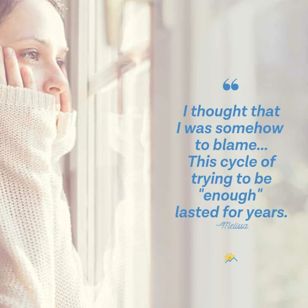 woman staring out window: spouse battling porn use