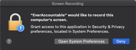 missing screen capture permission mac anydesk