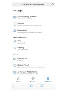 VPN Screenshot iOS Users Guide to Ever Accountable