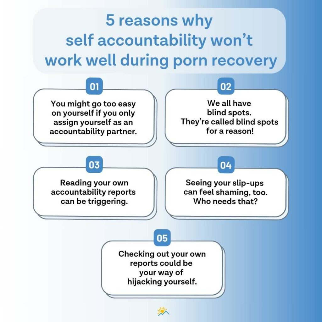 infographic 5 reasons why self accountability won't work during porn recovery